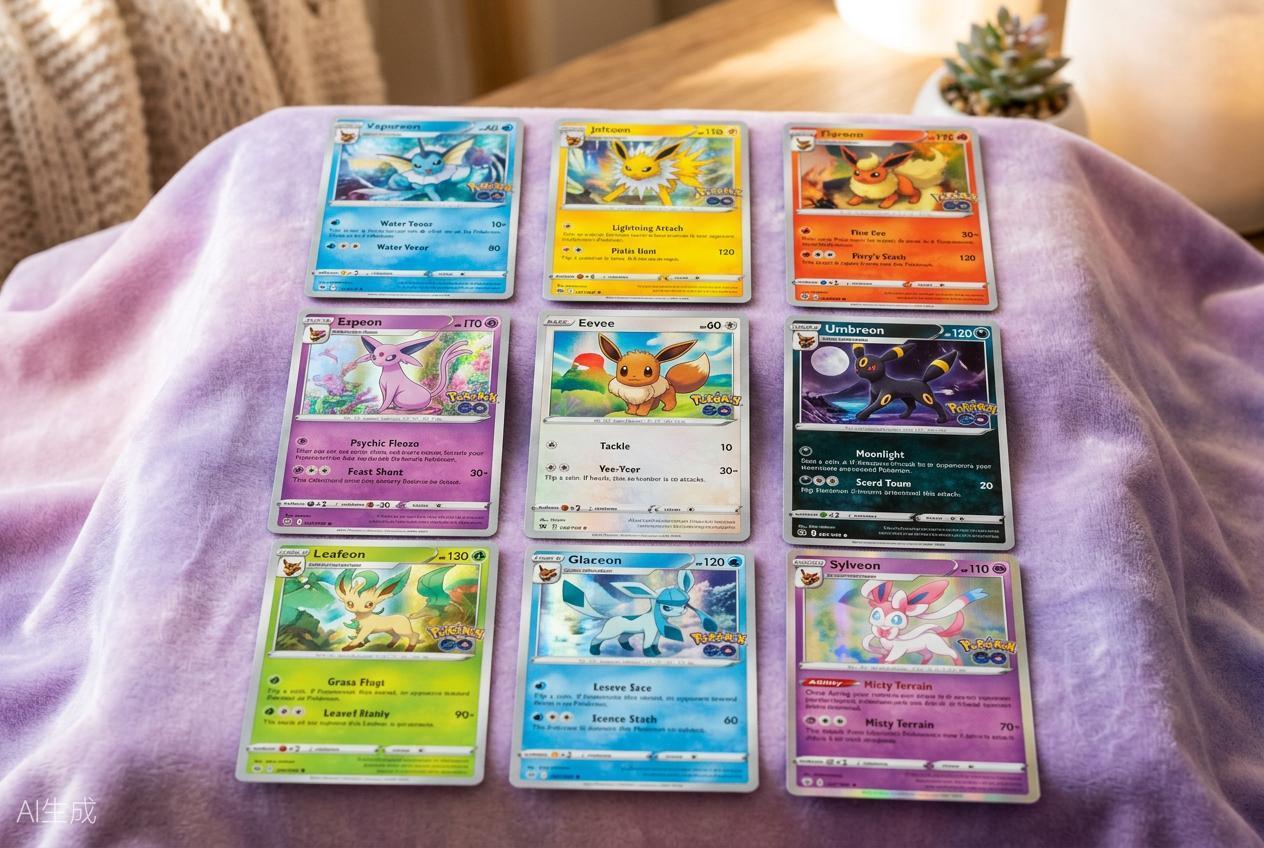 Paquete de cartas Pokémon con temática de Eevee