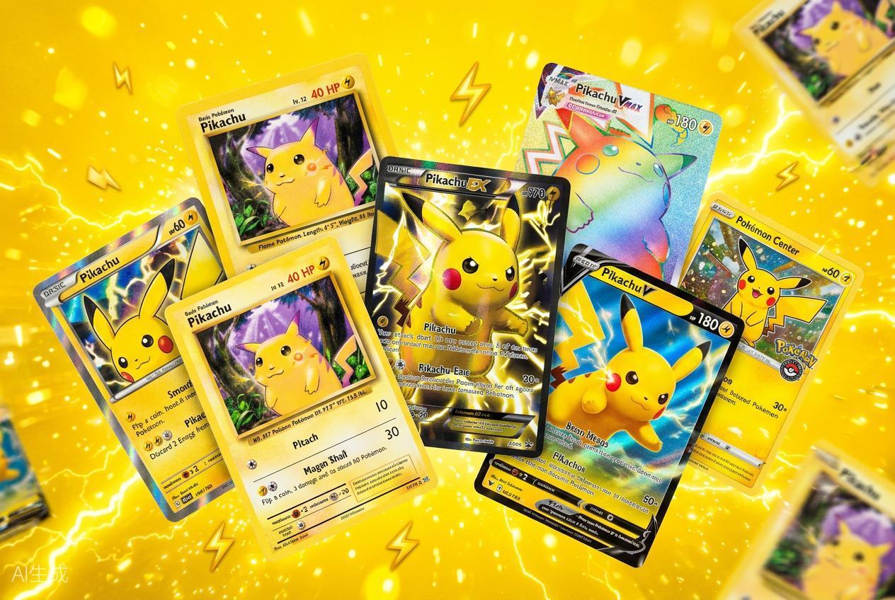 Paquete de cartas Pokémon con temática de Pikachu