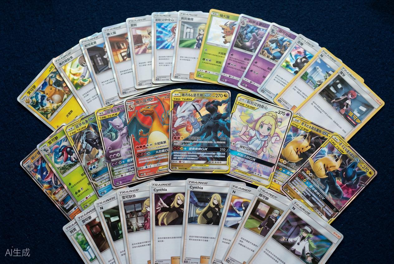 Foto de un lote de cartas Pokémon chinas
